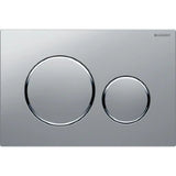 GEBERIT GE Sigma20 dual-flush plate, matte chrome-plated/gloss chrome, round – 115.882.JQ.1