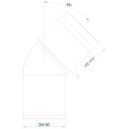 POLOPLAST PO Bogen POLO-KAL 3S DN 50/45Grad  – 102503