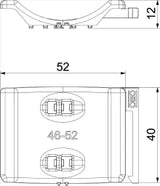 OBO Universal Counter-Tray combinable to Double Tray 46-52mm Polypropylene light grey – 1198052