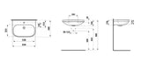 LAUFEN Laufen Lua Washbasin round 81108.6 650x460 1 tap hole without overflow white – H8110860001041