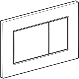 GEBERIT GE Betaetigungsplatte Sigma01, 2-Menge square, Kunststoff weiss  – 115.660.11.1