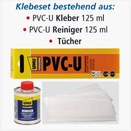 AIRFIT Klebe-Set bestehend aus PVC-Kleber125ml PVC-Reiniger 125ml und Tücher   – 10000KS