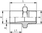 FISCHER GEORG GF Transition Nipple PE100 d 40x5/4" Male Thread SDR11 – 753910559