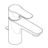 KLUDI Kludi Objekta Basin Mixer pressureless, with waste set, chrome – 322340575