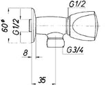 SCHMIEDL GS Appliance Connection Valve 1/2" – GS0190