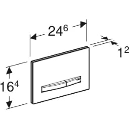 GEBERIT GE Sigma50 Dual-Flush Plate polished chrome, square – 115.788.21.2