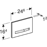 GEBERIT GE Sigma50 Dual-Flush Plate polished chrome, square – 115.788.21.2