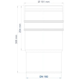 POLOPLAST PO Langmuffe POLO-KAL XS DN 160  – 102336