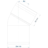 POLOPLAST PO Bend POLO-KAL 3S DN 110/30Degree - 102531