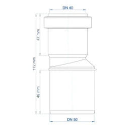 POLOPLAST PO Transition Pipe POLO-KAL NG DN 50/40 – 02282