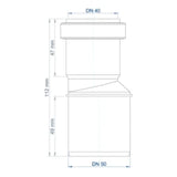 POLOPLAST PO Transition Pipe POLO-KAL NG DN 50/40 – 02282
