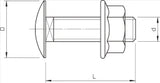 OBO Flat Head Screw with Combination Nut M6x12 Steel, electrogalvanized – 6406130