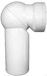 HUTTERER & LECHNER HL210.WE WC-Anschl.bogen DN110 m. Drehgelenk, weiß   – HL210.WE