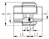 FISCHER GEORG GF Screw Connection PP-H/EPDM d 25 – 727510157