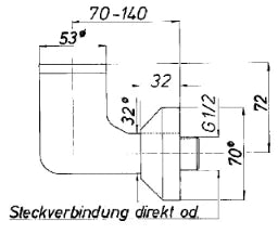 SCHMIEDL GS Trichtersifon 1/2"   – GS1088/15