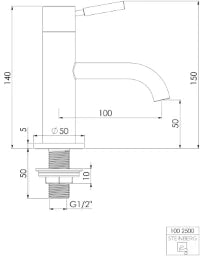 STEINBERG Steinberg Kaltwasser-Armatur, chrom  – 100 2500