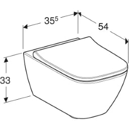 GEBERIT SANITARY Geberit Smyle Square Set WWC deep-flush white Rimfree enclosed overlapping lid soft-close QR – 500.683.00.2