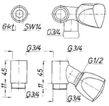 SCHMIEDL GS Appliance Connector Valve 3/4" – GS0180