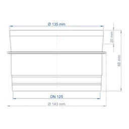 POLOPLAST PO Verlängerung für Deckendose POLO-KWL DN 125  – 03481