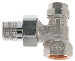 HEIMEIER Heimeier Rücklaufverschraubung Eckform 1/2" absperrbar  – 0351-02.000