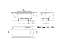 KALDEWEI Kaldewei Saniform Plus Bathtub white 160x75 – 112500010001
