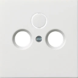 GIRA Cover for antenna socket, 2-gang and 3-gang flush switch, pure white glossy – 0869112