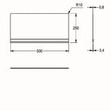 KWC AUSTRIA KWC Sirius Back Panel 500x250x4mm, Clip-On for Wall-Mounted Sink – 2000057029