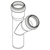 REHAU RAUPIANO PLUS Single Branch DN 32/32, 45 Degrees – 11326071001
