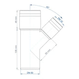 POLOPLAST PP Junction POLO-KAL XS DN 50/32/45Degree – 102209