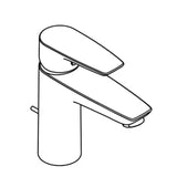 KLUDI Kludi Pure&Solid basin mixer 100 DN15 with waste set – 342900575