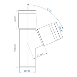 POLOPLAST PO Branch POLO-KAL XS DN 40/40/67Degrees - 102207