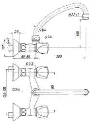 SCHMIEDL GS Spültischbatterie 1/2" Atmos Glasklar   – GS1401P