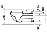 DURAVIT Duravit Starck 3 Wall-mounted washdown toilet accessible, white – 2203090000