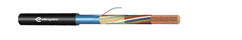 Polyethylene-insulated telephone cables for local networks F-2YA2Y 2X2X0.6 SW Fca drum 500 m