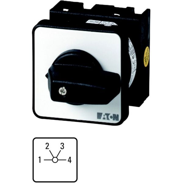 Stufenschalter, T0, 20 A, Einbau, 2 Baueinheit(en), Kontakte: 4, 60 °, rastend, ohne 0-Stellung, 1-4, Abwicklungs Nr. 8231 – 012750