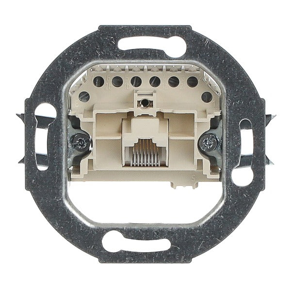 UAE socket outlet insert, 8-pin, Cat 3, RJ45 8(8) plug, 1 gang, white – 2CKA000230A0227