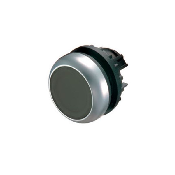 Drucktaste, RMQ-Titan, flach, tastend, schwarz, unbeschriftet, Frontring Titan – 216590