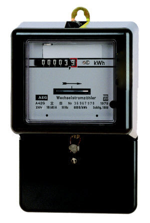 Wechselstromzähler 10(40) A,220V,50 Hz,regeneriert,ungeeicht – SCH101040