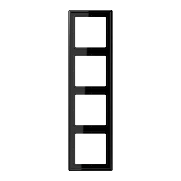 4-gang frame, vertical and horizontal mounting, thermoplastic, LS990, black – LS984SW
