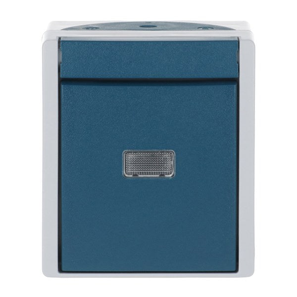 Rocker switch changeover illuminated grey/blue-green - ocean - 2CKA001484A0054