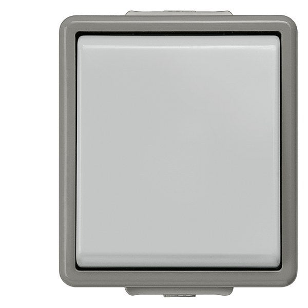 DELTA fläche IP44, AP dunkelgrau/hellgrau Taster, 10A 250V, 1 Wechsler als Öf. – 5TD4707