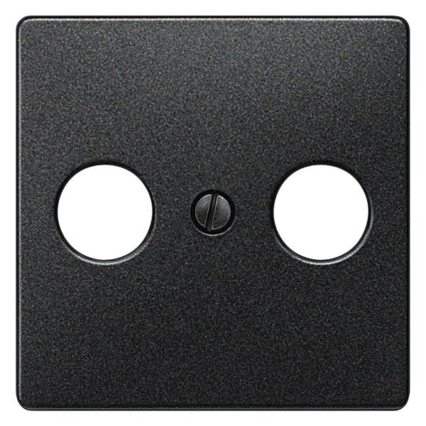 DELTA i-system Abdeckplatte für TV/RF/SAT 2-Loch, carbonmetallic – 5TG1223