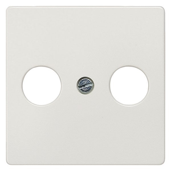 SIEMENS Zentralscheibe Antennendose 2-Loch DELTA i-system, titanweiß   – 5TG2561