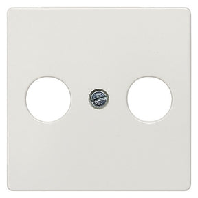 SIEMENS Zentralscheibe Antennendose 2-Loch DELTA i-system, titanweiß   – 5TG2561