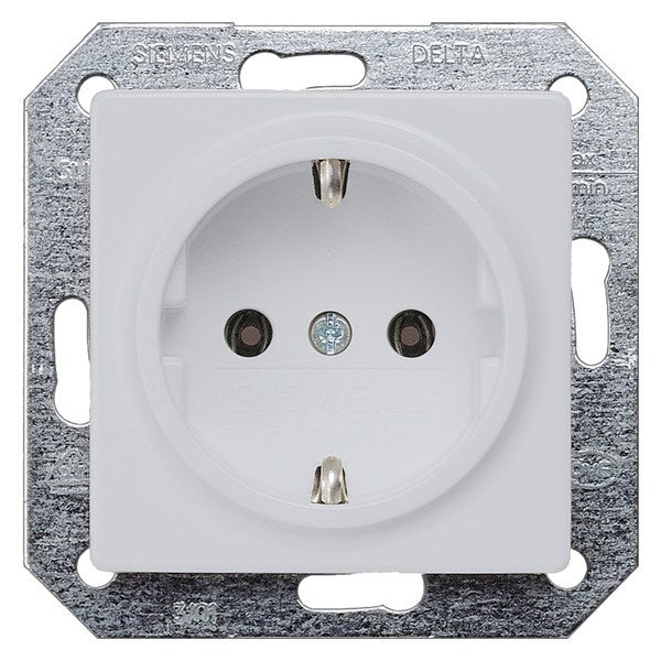 SIEMENS Schuko-Steckdose DELTA i-system, aluminiummetallic   – 5UB1931