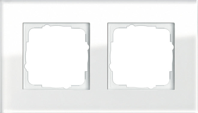 GIRA Rahmen 2fach Esprit Glas weiß   – 021212