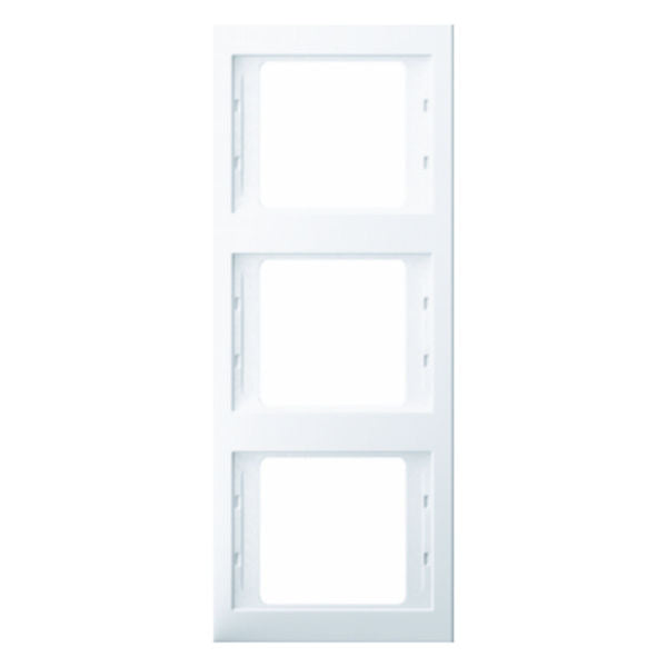 K.1 Frame 3-gang vertical pure white glossy – 13337009