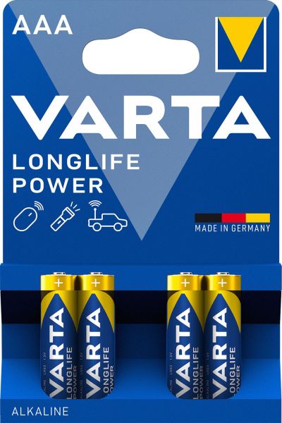 Batterie Longlife Power Alka. AAA Micro LR03 1.5V 1Bli=4Stk – 4903121414