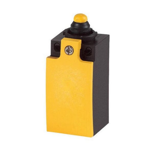 Positionsschalter, Kuppenstößel, Basisgerät, erweiterbar, 1 S, 1 Ö, Cage-Clamp, gelb, Kunststoff, -25 - +70 °C – 266109