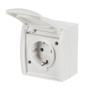 BUSCH-JAEGER FR AP Steckdose Ocean IP44, alpinweiß   – 2CKA002083A0834